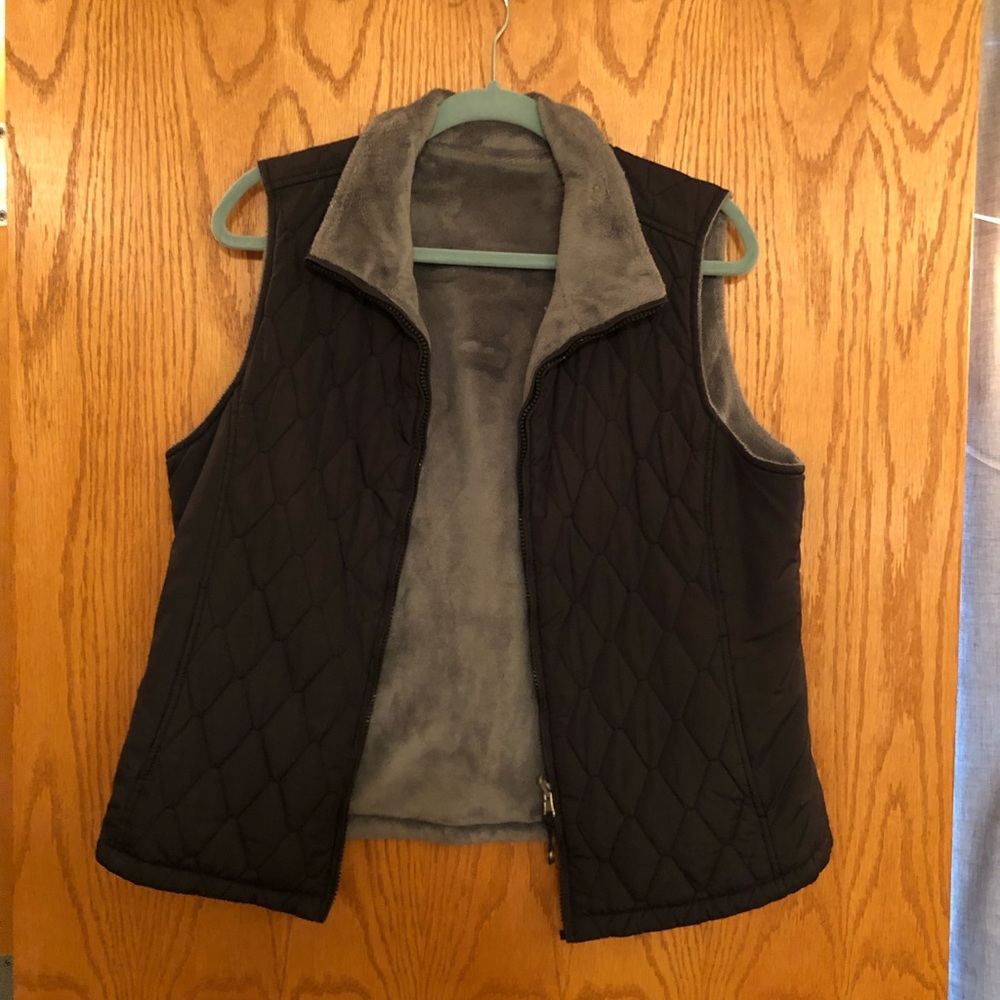 Black vest with fuzzy inside